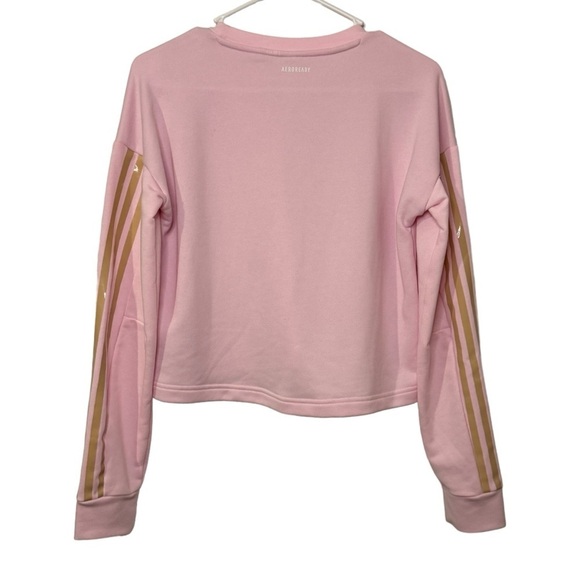 Adidas U4U Aeroready Collection Crop Sweatshirt Pink Womens XS - Picture 2 of 11